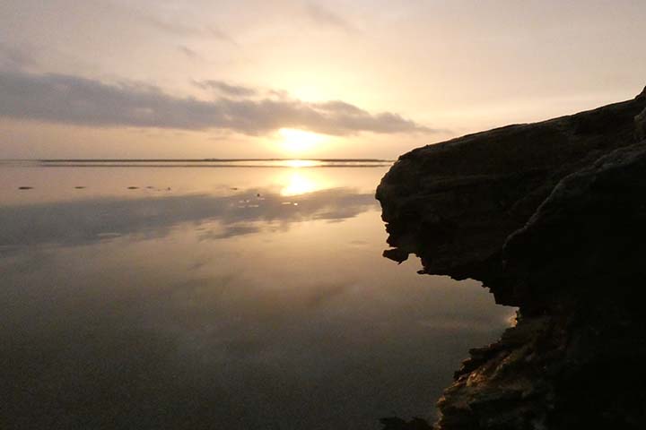 Puesta de sol en el Delta de l'Ebro